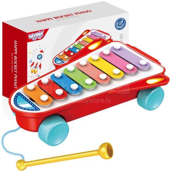 WOOPIE 49461 šķīvji Space Rocket Red 18m+