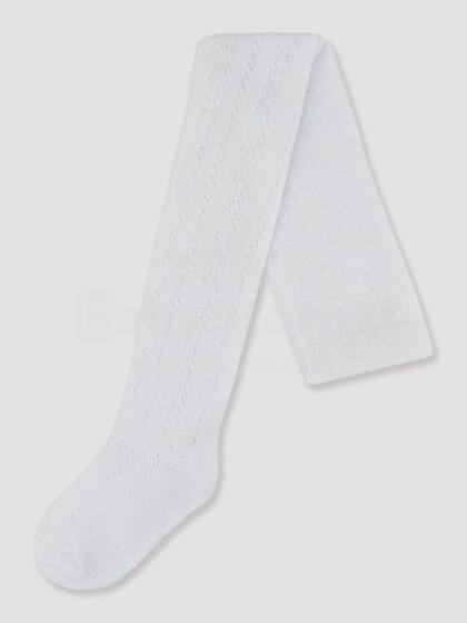 NOVITI RB008-G-01 Cotton openwork tights white 104/110