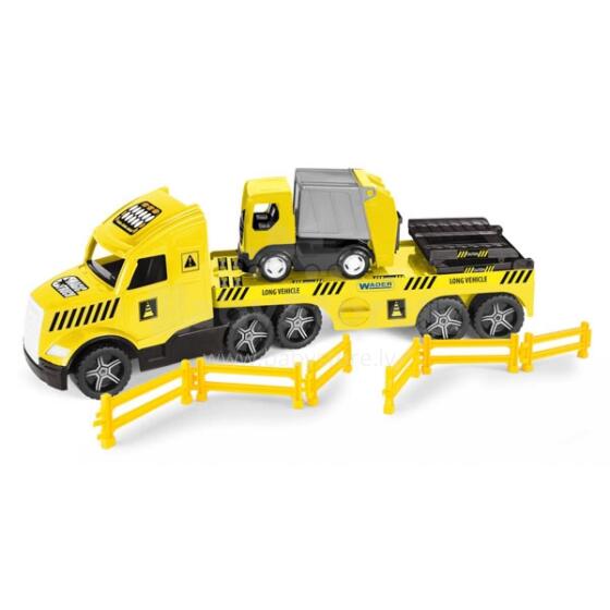 WADER 36441 Magic Truck Technician эвакуатор с мусоровозом
