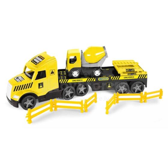 WADER 36461 Magic Truck Technic evakuators ar betona maisītāju