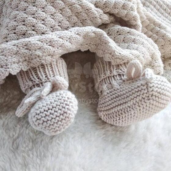La Bebe™ Lambswool Natural Eco Socks/Booties Art.236526 Натуральные шерстяные носочки/сапожки для новорожденного