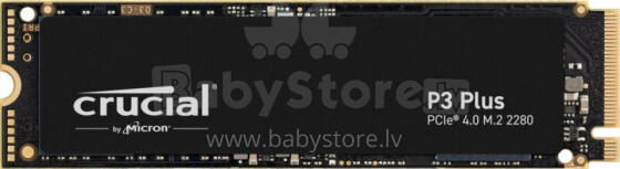 Твердотельный накопитель Dysk Crucial P3 Plus 500 ГБ M.2 2280 PCI-E x4 Gen4 NVMe (CT500P3PSSD8)