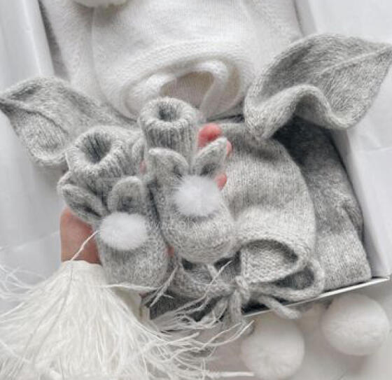 La Bebe™ Lambswool Natural Eco Socks/Booties Art.236716 Dabīgas vilnas adītas bērnu zeķītes/zabāciņi,2 gab