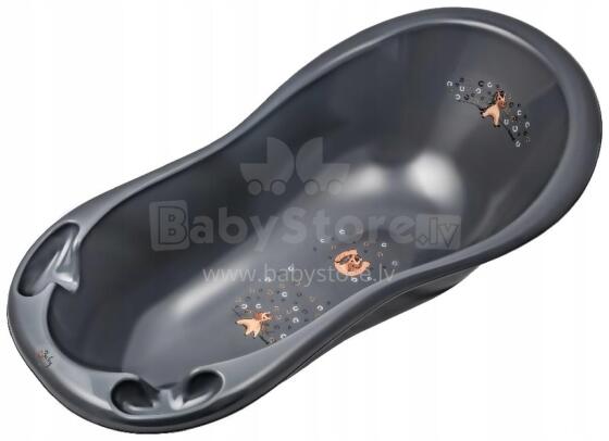 MALTEX Bathtub 84cm with stopper Steel horse gray