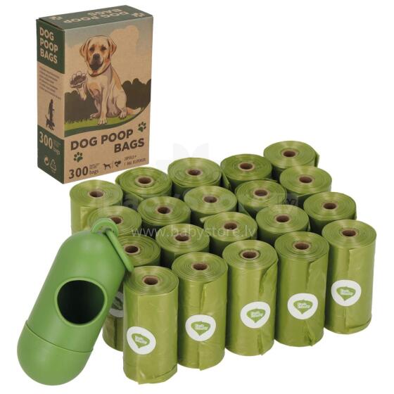 Dog excrement bags Springos PA1070 300 pcs container with clip, 20 rolls