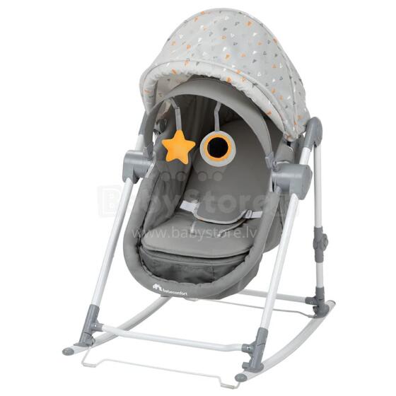 Bebeconfort Calys Baby Rocker 3 in 1 Art.236999 Warm Grey bērnu šūpuļkrēsliņš-gultiņa trīs vienā