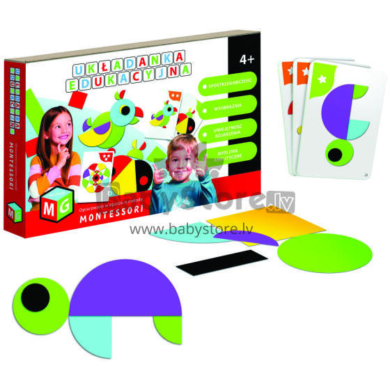 MONTESSORI - UKŁADANKA EDUKACYJNA PAPUGA