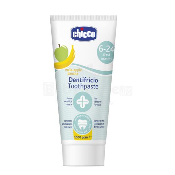 CHICCO 00012100000000 Зубная паста с фтором яблоко-банан 50 мл