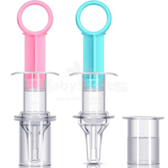 Baby Liquid Medicine Feeder Nipple Art.237226 Pudelīte-dozators zāļu un pirmās papildbarības paņēmienam, ar vāku,2 gab