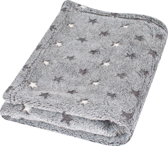MATEX MILLY baby blanket made of microfibre 75X100 [TB0294_G44] grey stars