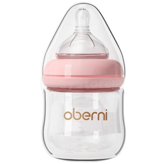 Oberni Anti-Colic Glass Baby Bottle Art.237437 Pink