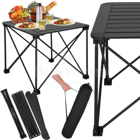 Складной туристический стол Springos CS0113, 52,5x52,5x46 см, черный