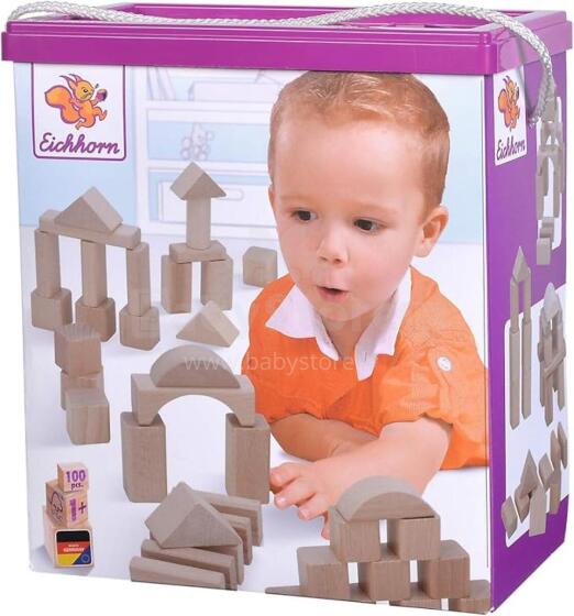 Relaxdays Wooden Building Blocks Art.237542 Koka kluči būvēšanai, 100 gb.