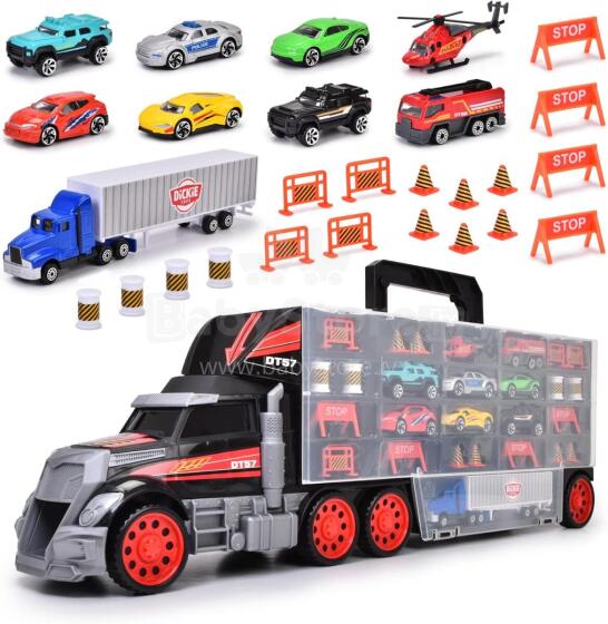 Dickie Toys Clever Car Transporter Art.237652  Treileris ar mašīnam 62cm