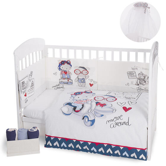 Bedding set 3pcs Love Rome 70/140 with mosquito net 6m