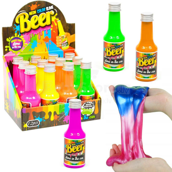 MASA MAGICZNA SLIME NEONOWA W BUTELCE