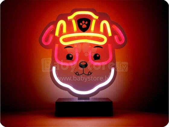 PAW PATROL Led neona lampa uz statīva bērniem, Ķepu patruļa-Rubble