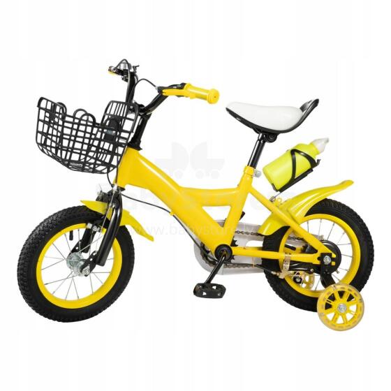 Kids Bike Wheels Collas 12' Yellow Art.238297  Children's two-wheeled bicycle with additional wheels