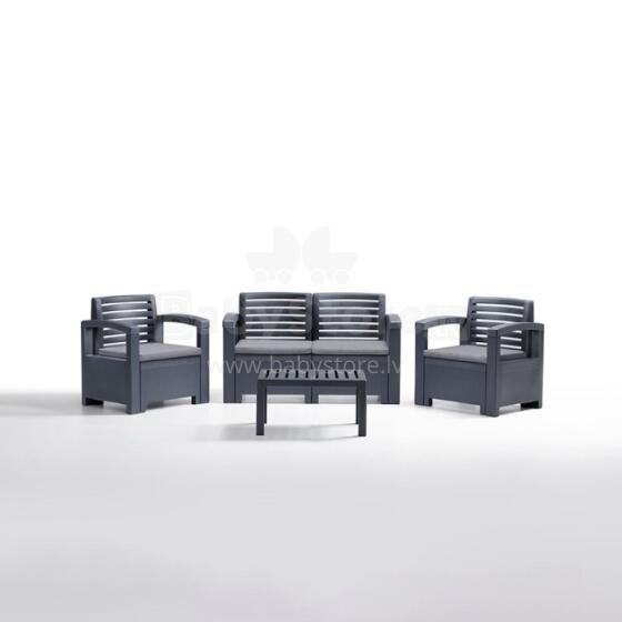 Garden furniture set Set Nevada 2 gray
