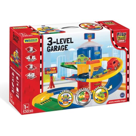 WADER 53030 Гараж для игровых дорожек 3-уровневый гараж