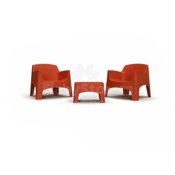 Garden furniture set Set Ibiza Terrace in brick red