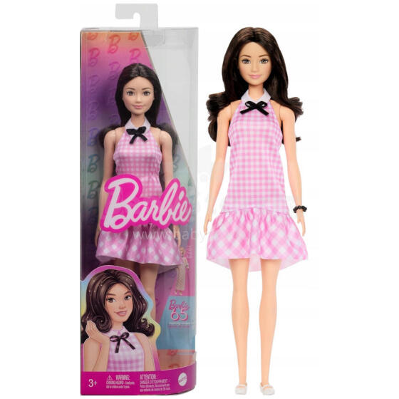 LALKA BARBIE FASHIONISTKA RÓŻOWA KRATKA