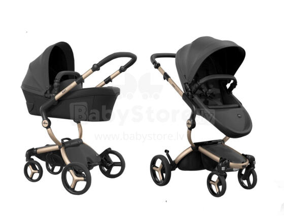 Mima Xari Max Art.238757 Black Champagne Эксклюзивный комплект  прогулочный блок , шасси и люлька