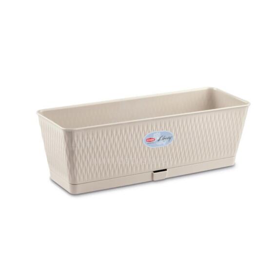 Flower box Liberty 50x18x16cm white