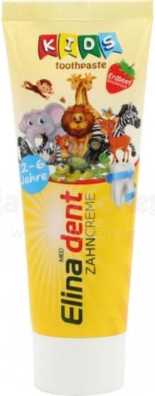 Elina Dent Toothpaste Strawberry Art.238793 Zobu pasta  (2-6gadi) 75ml