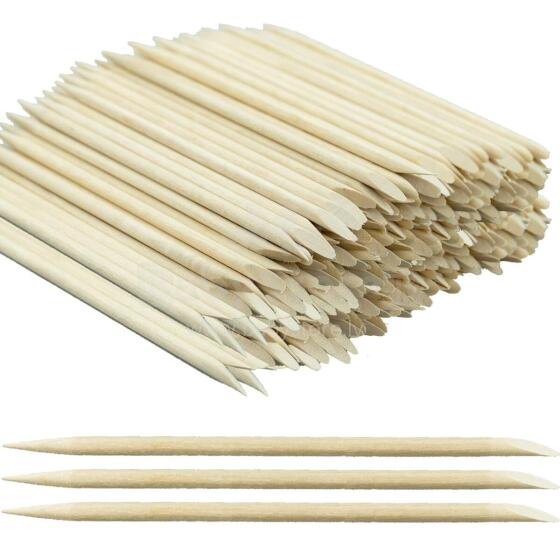 Wooden Nails Sticks Art.239234 Набор из 200 двусторонних палочек для кутикулы из апельсинового дерева