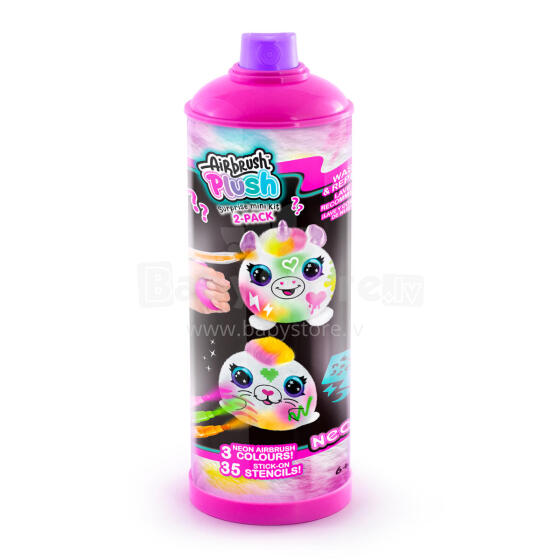 AIRBRUSH PLUSH - Neon mini mistery kit, 2 pcs