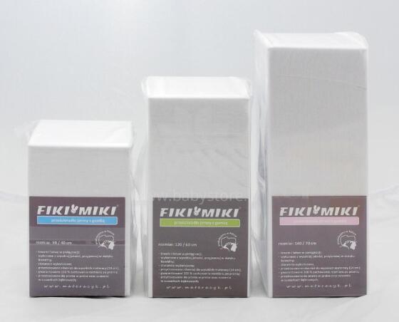 FIKI MIKI Jersey Sheet 120x60 White
