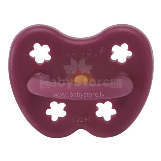 Hevea Round Stars Moon  Art.239415 Ruby Red Анатомическая/ортодонтическая Пустышка из 100% натурального каучука 3-36 мес.