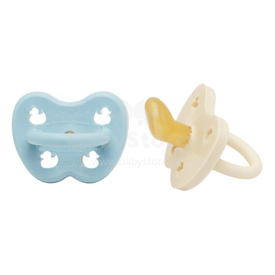 Hevea Stars Moon  Art.239417 Milky White/Baby Blue Anatomiskā/ortopēdiskā lateksa māneklītis 0-3 mēn,2 gab