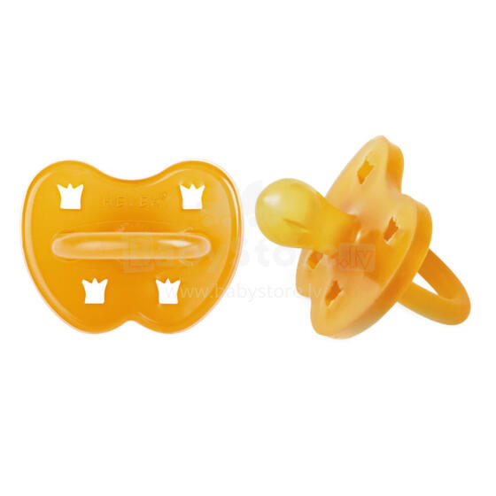 Hevea Natural Rubber Pacifier  Art.239421 Natural  Анатомическая/ортодонтическая Пустышка из 100% натурального каучука 0-3 мес,2 шт