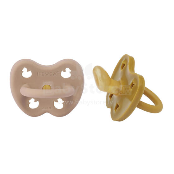 Hevea Natural Rubber Pacifier Anatomical Art.239439 Golden Honey/Tan Beige Natural anatomical 3-36 month