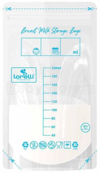 Lorelli Milk Bags Art.102269 piena uzglabāšanas maisiņi (40 gab.)