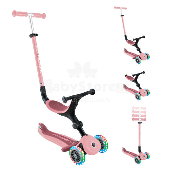 GLOBBER scooter Go Up Active Lights, pastel pink, 744-210