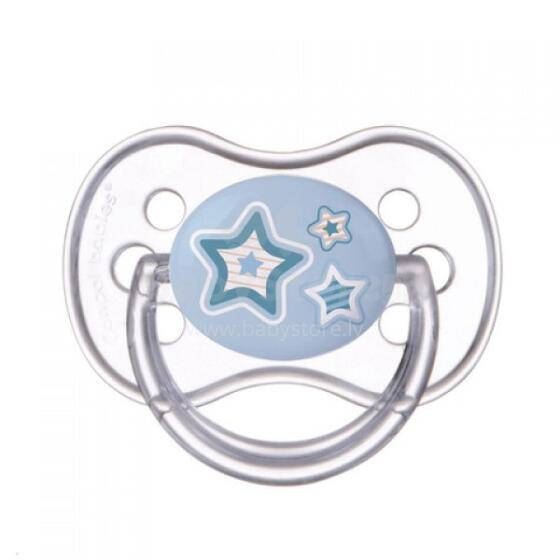 Canpol Babies "NEWBORN" Art.22/562 Blue  Cиликоновая соска пустышка круглая с колпачком 0-6м