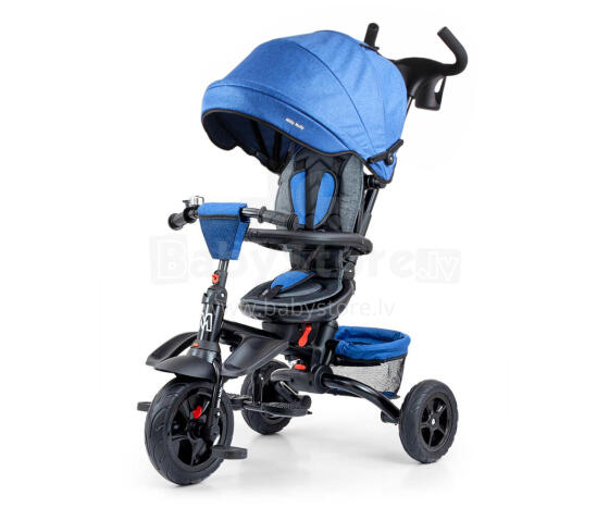 MILLY MALLY 5071 Stanley Rubber Navy Tricycle - Black