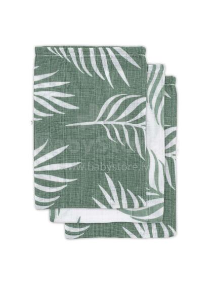 Jollein Muslin Face Ash Green Art.536-­848­-65313 Augstākās kvalitātes muslina autiņš sejai, 3 gb. ( 15x21 cm)