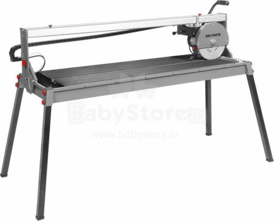 Flīžu griezējs 1500W Graphite 250x25, galda izmērs 1230x460, griešanas diapazons 1200mm