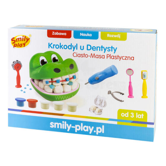 SMILY PLAY SP83346 Тесто для лепки из пластилина, крокодил у стоматолога