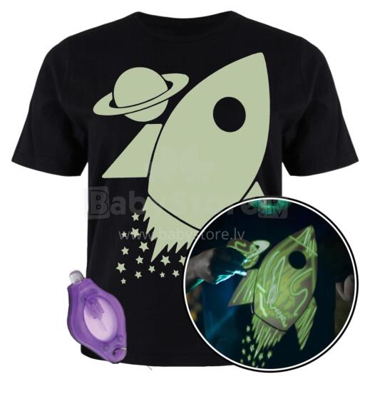 Splat Planet T-Shirt Space Art.SPG0031 glow in the dark T-shirt, Butterfly