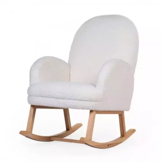 Childhome Rocking Chair Art.BB65182 Teddy Of White  Rocking chair for feeding