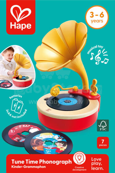 HAPE rotaļu fonogrāfs, E0641A
