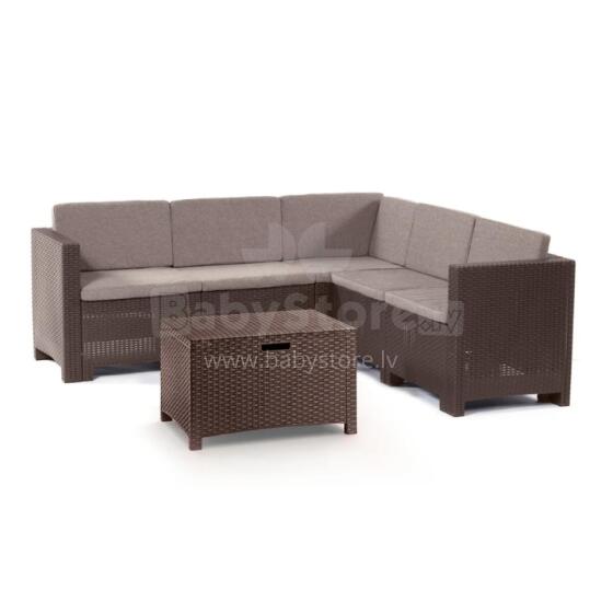 Garden furniture set Colorado Corner brown