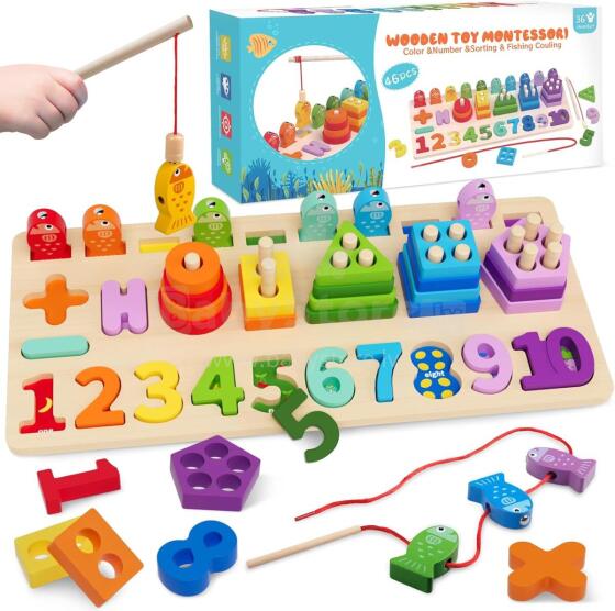 Plunack Montessori Wooden Art.241381 Montessori Wooden Puzzle