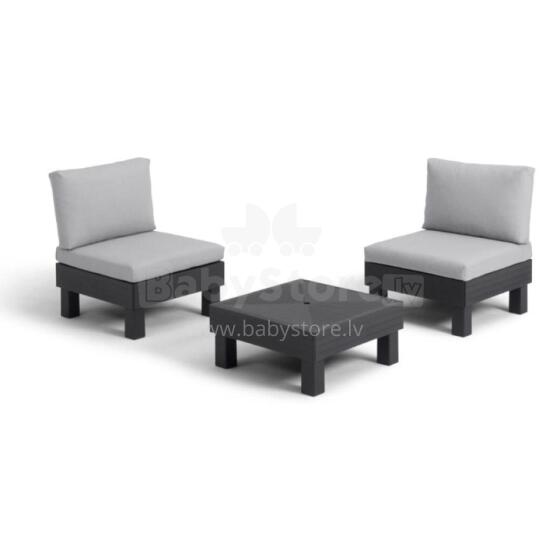 Комплект садовой мебели Elements Balcony Set серый/светло-серый