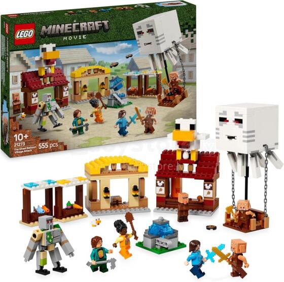 LEGO® Minecraft komplekts "Ghast Balloon Village Attack", Art. 21273